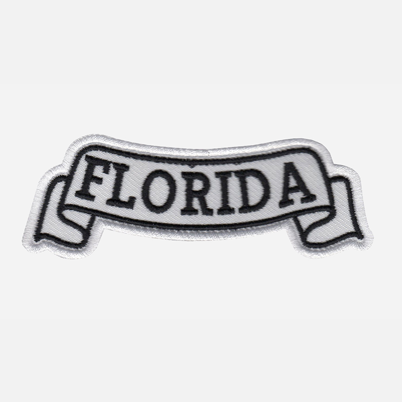 Florida Top Banner Embroidered Biker Vest Patch