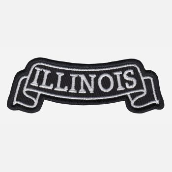 Illinois Top Banner Embroidered Biker Vest Patch