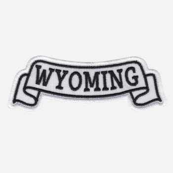 Wyoming Top Banner Embroidered Biker Vest Patch