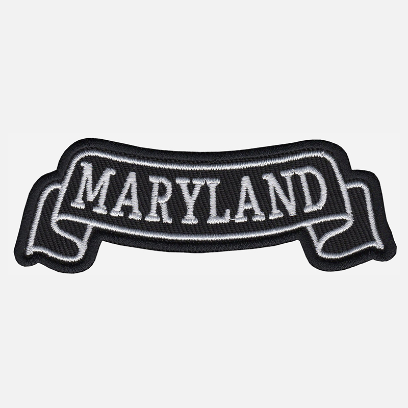 Maryland Top Banner Embroidered Biker Vest Patch