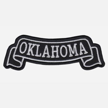 Oklahoma Top Banner Embroidered Biker Vest Patch