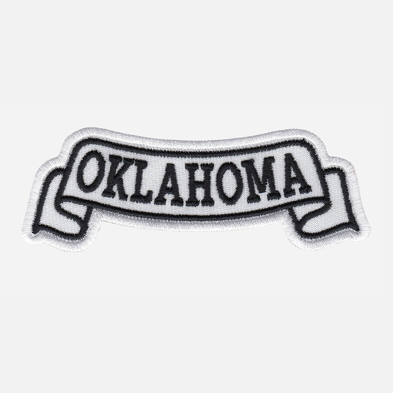Oklahoma Top Banner Embroidered Biker Vest Patch