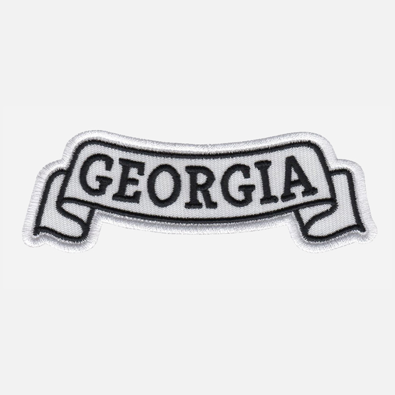 Georgia Top Banner Embroidered Biker Vest Patch