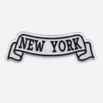 New York Top Banner Embroidered Biker Vest Patch