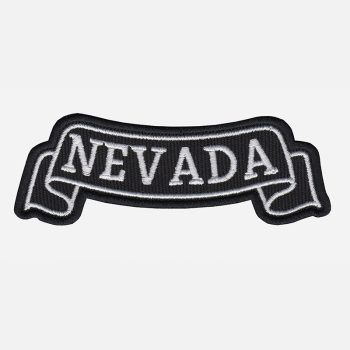 Nevada Top Banner Embroidered Biker Vest Patch