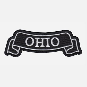 Ohio Top Banner Embroidered Biker Vest Patch