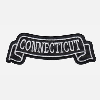 Connecticut Top Banner Embroidered Biker Vest Patch
