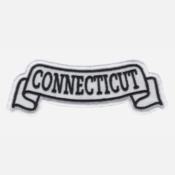 Connecticut Top Banner Embroidered Biker Vest Patch