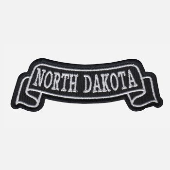 North Dakota Top Banner Embroidered Biker Vest Patch