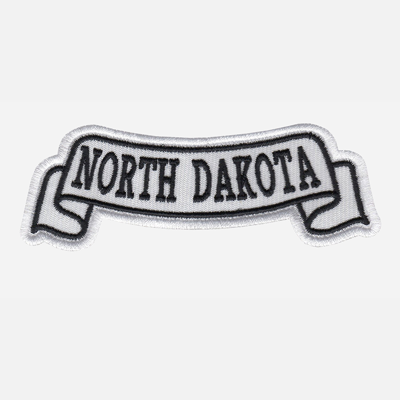 North Dakota Top Banner Embroidered Biker Vest Patch