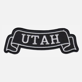 Utah Top Banner Embroidered Biker Vest Patch