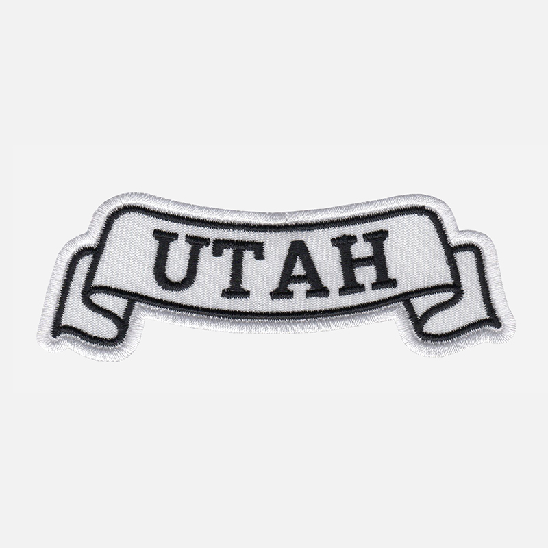 Utah Top Banner Embroidered Biker Vest Patch