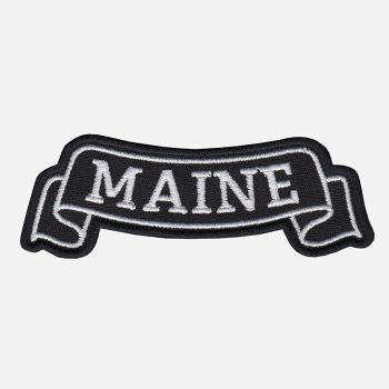 Maine Top Banner Embroidered Biker Vest Patch