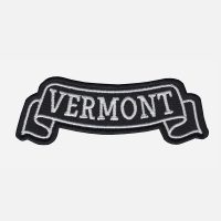 Vermont Top Banner Embroidered Biker Vest Patch