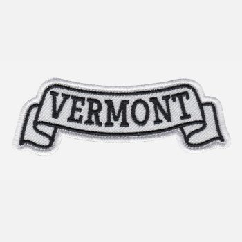 Vermont Top Banner Embroidered Biker Vest Patch