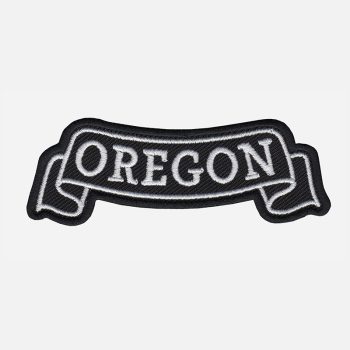 Oregon Top Banner Embroidered Biker Vest Patch