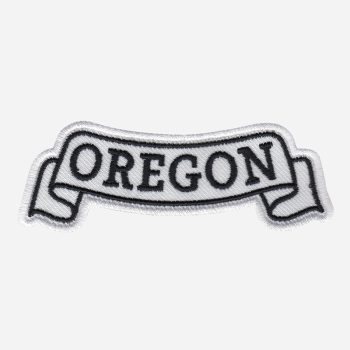 Oregon Top Banner Embroidered Biker Vest Patch