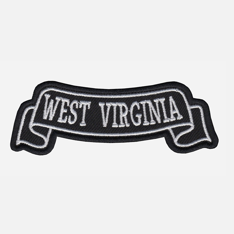 West Virginia Top Banner Embroidered Biker Vest Patch
