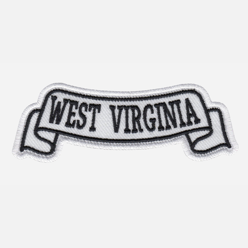 West Virginia Top Banner Embroidered Biker Vest Patch