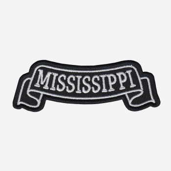 Mississippi Top Banner Embroidered Vest Patch
