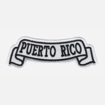 Puerto Rico Top Banner Embroidered Biker Vest Patch