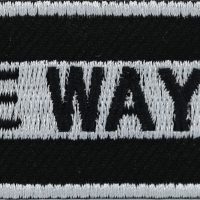 Right One Way Biker Patch