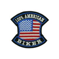 100 Percent American Biker Embroider Patch