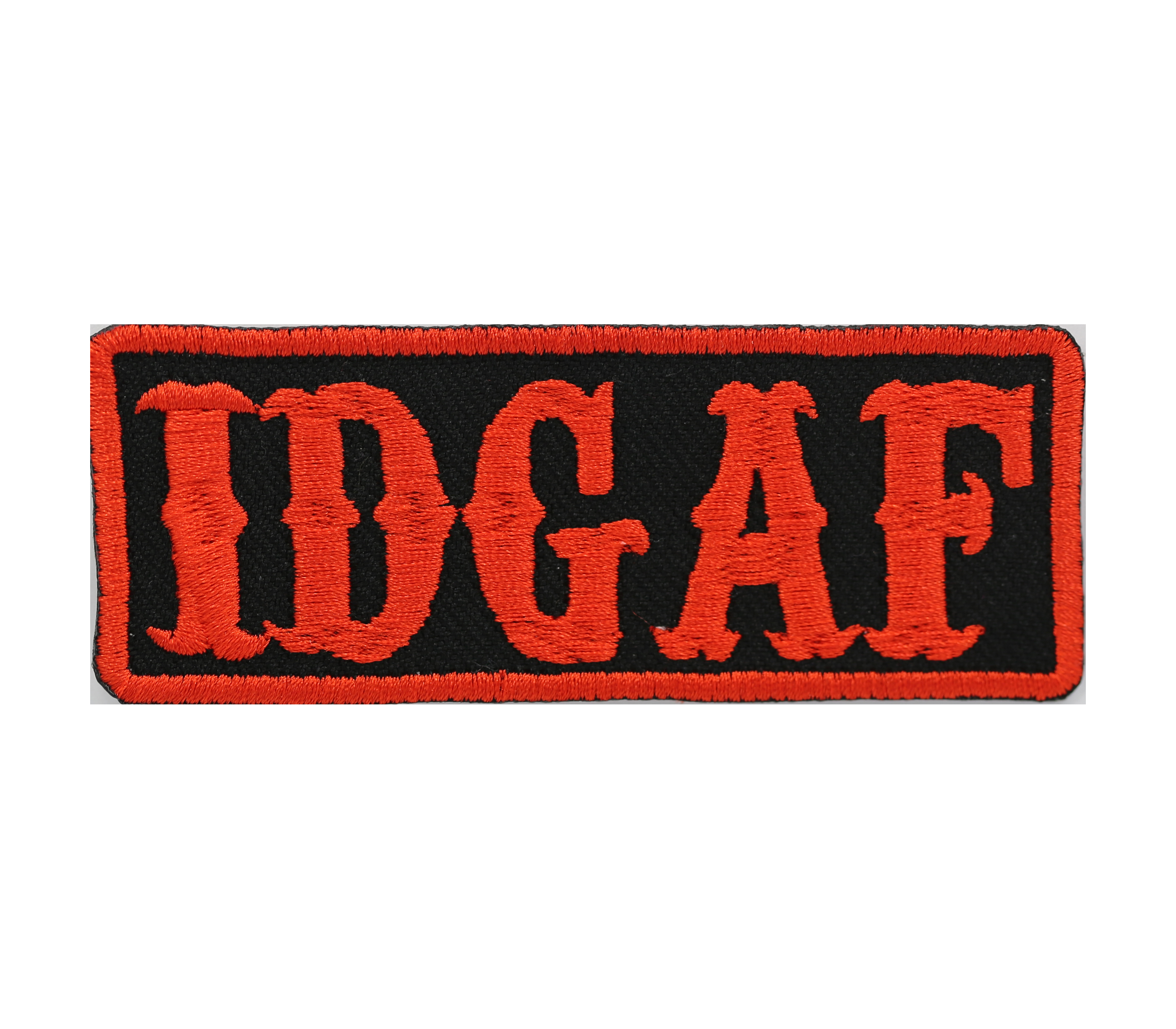 IDGAF Biker Embroider Patch