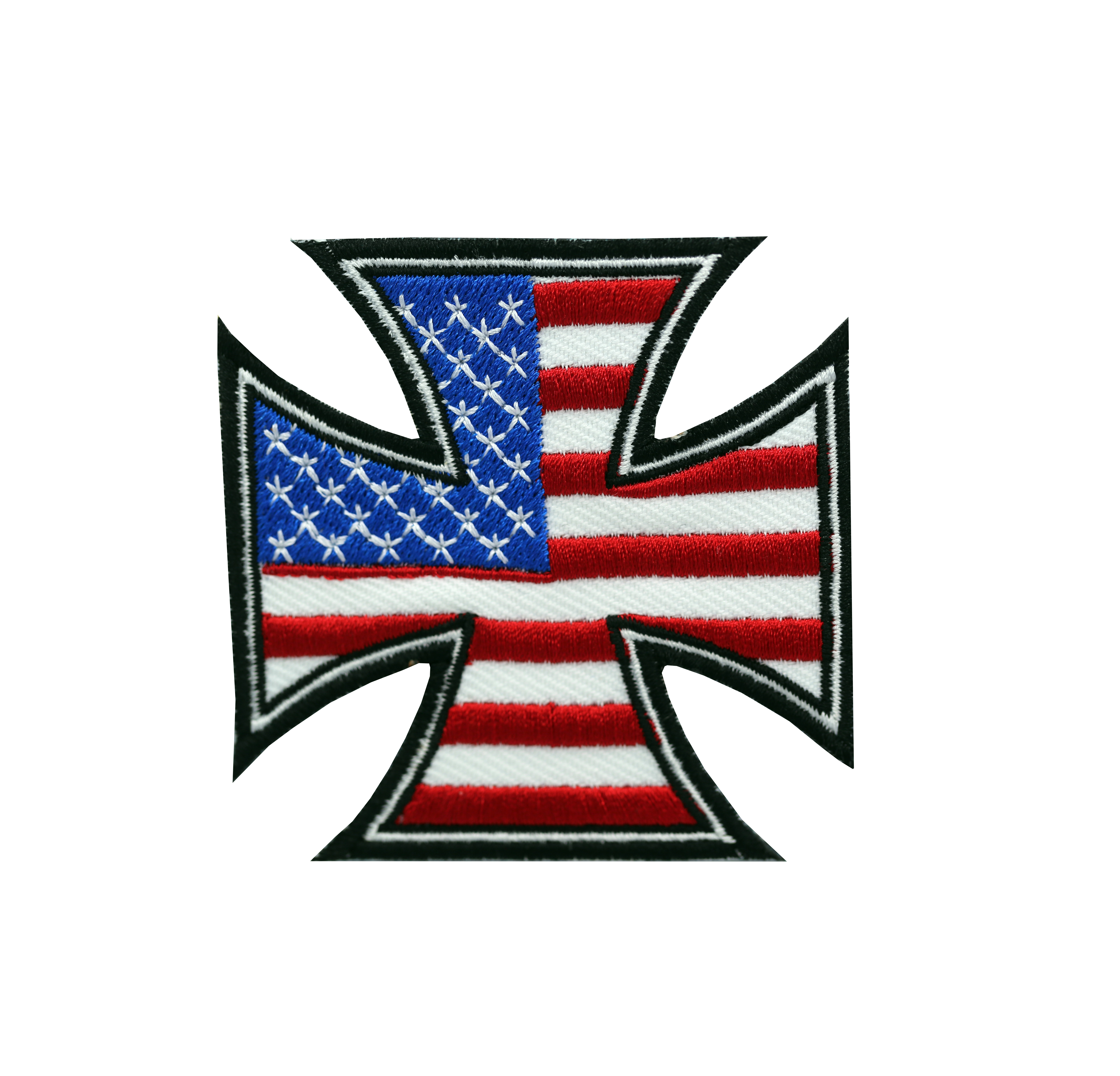 Iron Cross USA Flag embroidery Patch