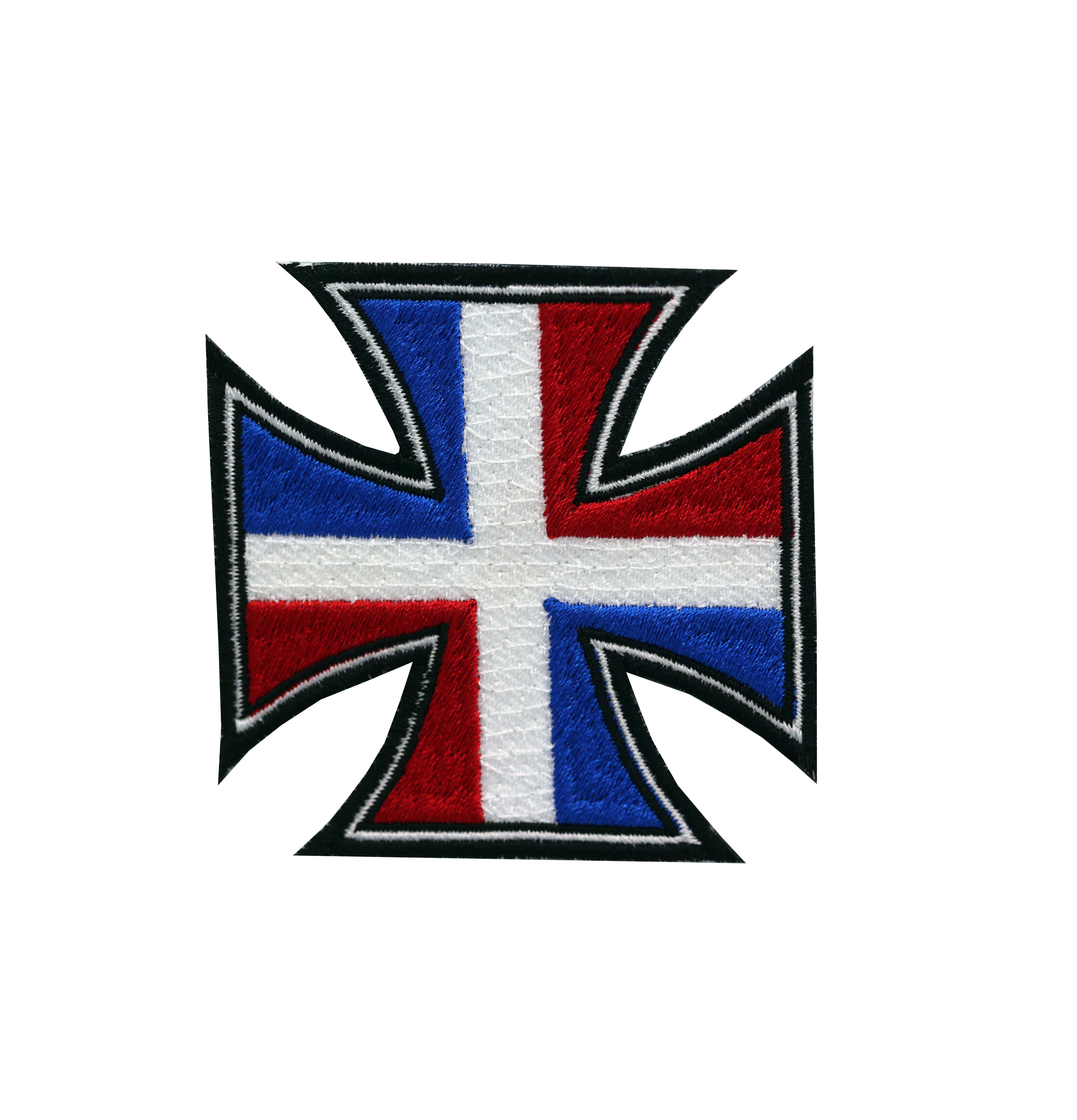 Iron Cross Dominican Flag embroidery Patch