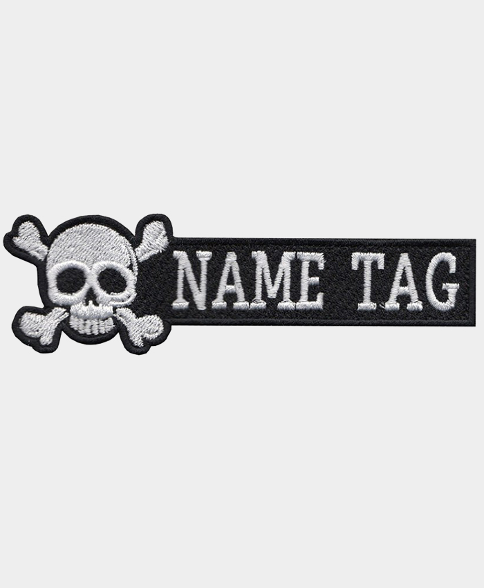 IRON-ON Custom Embroidered Name Patch, Embroidery Name Tag Badge Oval  1.5x3.25