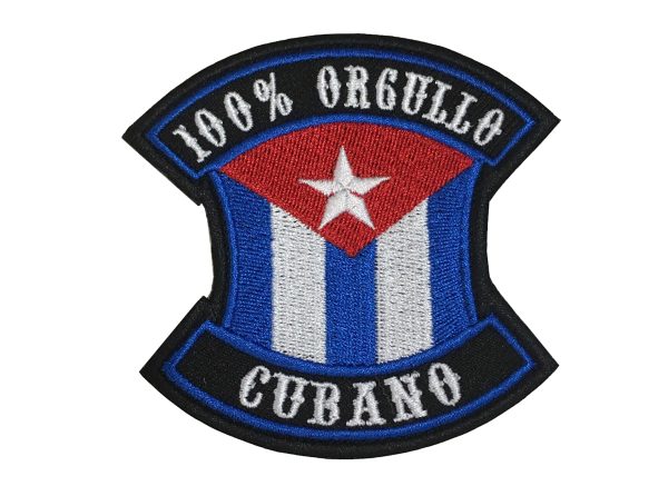 100% Orgullo Cubano Embroidered Patch