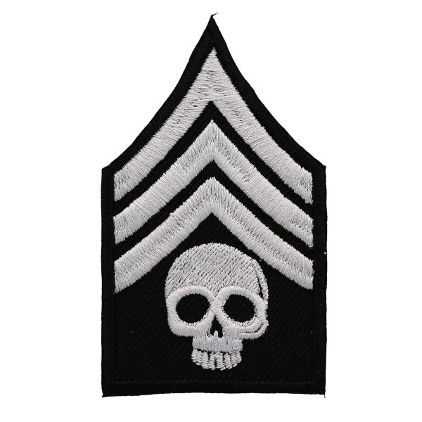 Sergeant Skull Rank Embroidered Patch