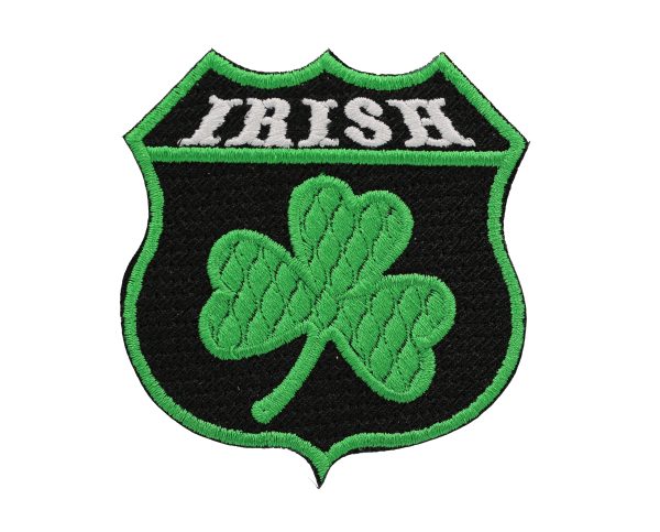 Irish Clover Shield Embroidered Patch