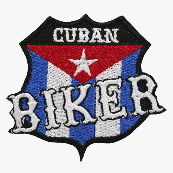 Cuban Biker Shield Embroidered Patch