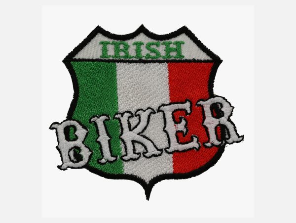 Irish Biker Shield Embroidered Patch