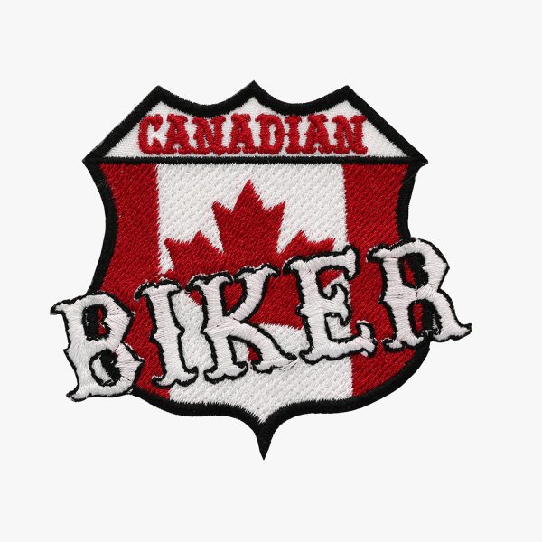 Canadian Biker Shield Embroidered Patch