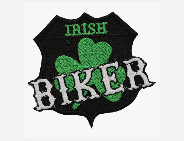 Irish Biker Shield Embroidered Patch