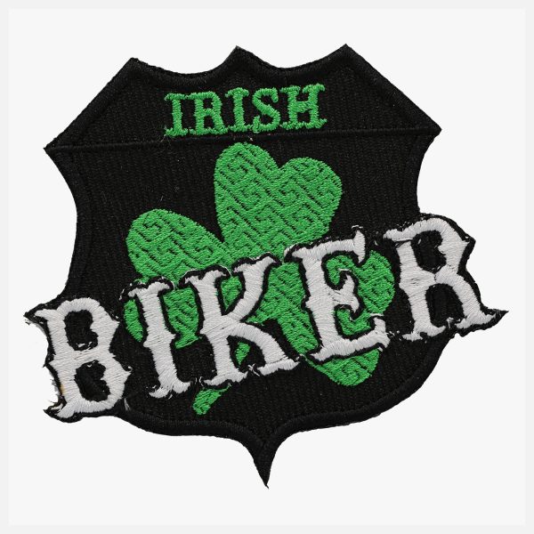 Irish Biker Shield Embroidered Patch