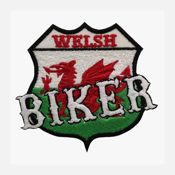 Welsh Biker Shield Embroidered Patch